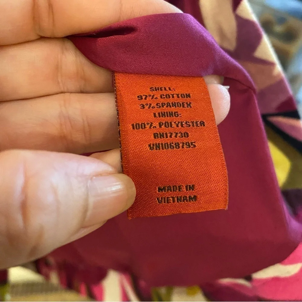 MISSONI For Target Girls Kids Multicolor Floral Velvet Peacoat Size Large